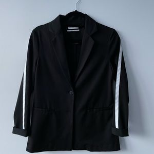 Black and white blazer